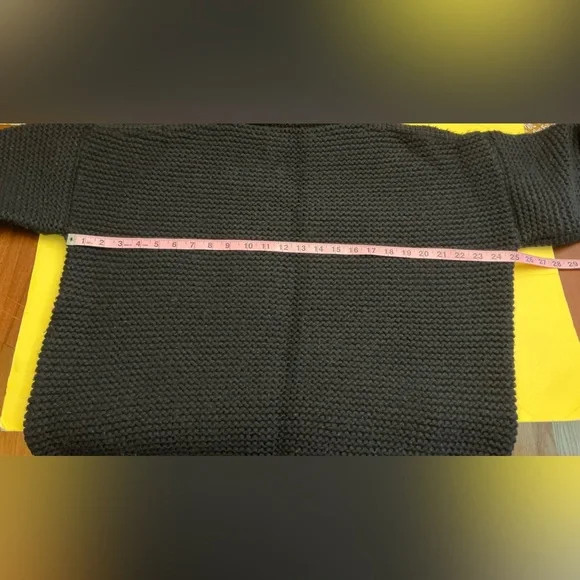 I Love Mr Mittens black wool cable sweater sz M L - Picture 7 of 7